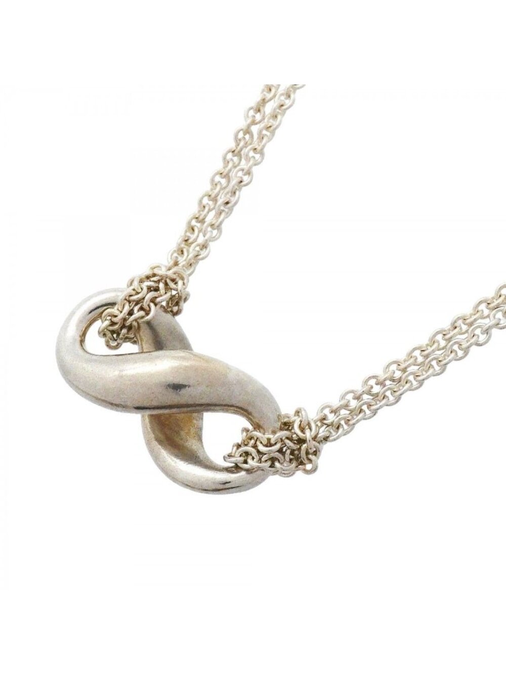 Tiffany & Co Necklace Infinity Double Chain Silver